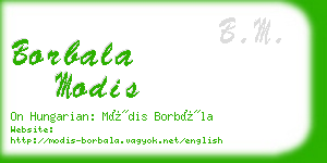 borbala modis business card